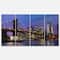 Designart - Brooklyn Bridge and Manhattan at sunset - Extra Large Canvas Art Print